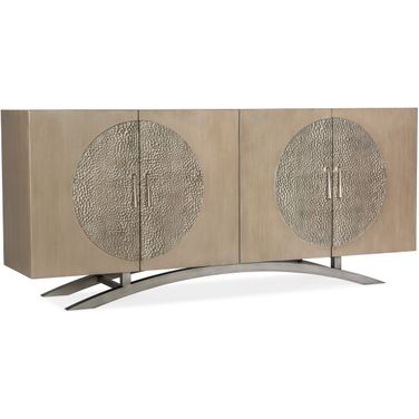 Melange Nolita Four Door Entertainment Console In Gold