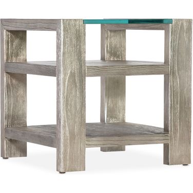Melange Saber End Table In Silver