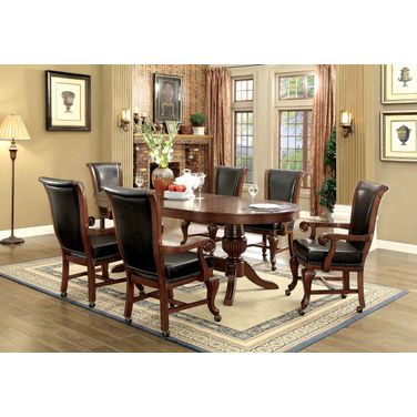 Melina Game Table In Brown Cherry