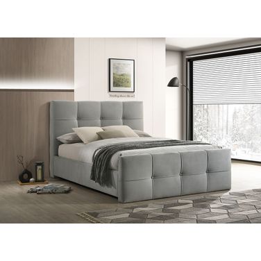 Merced Eastern king Bed In Light Gray