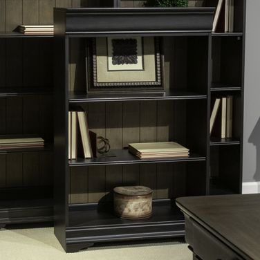 Meritage 48 Inch Bookcase In Charcoal