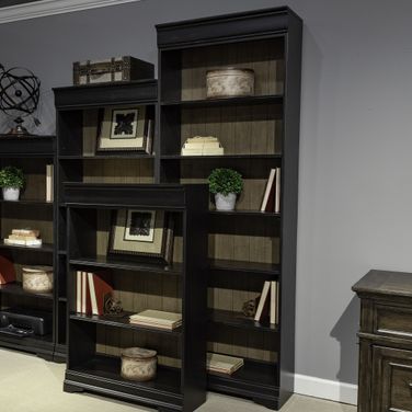 Meritage 84 Inch Bookcase In Charcoal