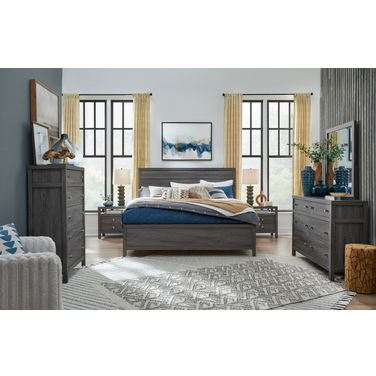 Merrifield Panel Bedroom Set In Raisin Black