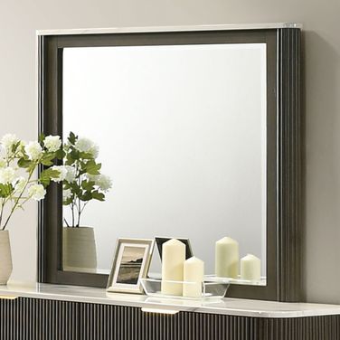 Merthyr Mirror In Dark Walnut