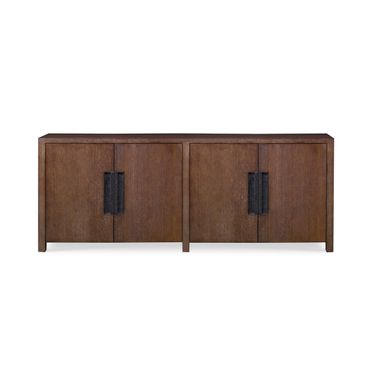 Mesa Stocked Chino Four Door Credenza In Brown