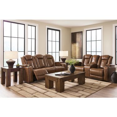 Mestrino Power Reclining Living Room Set In Amber