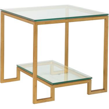 Metal Designs Bonaire Square End Table In Gold