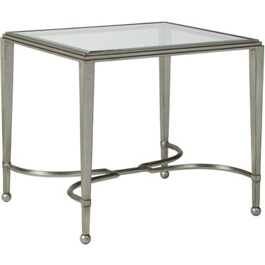 Metal Designs Sangiovese Rectangular End Table In Silver Leaf