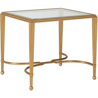 Metal Designs Sangiovese Rectangular End Table In Gold