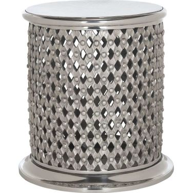 Metal Silver Lace Table Stool