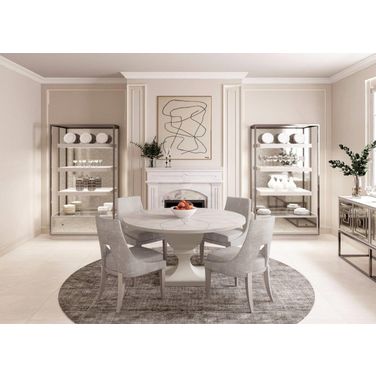 Mezzanine Round Dining Room Set In Light Gray