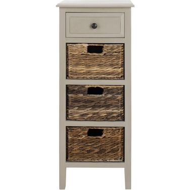 Michaela Vintage Grey Drawer Side Table