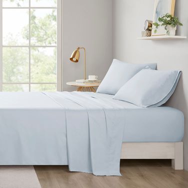 Microfiber All Season Soft Touch 4 Piece King Sheet Set In Blue