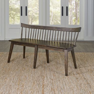 Midland Falls Spindle Back Bench In Brown