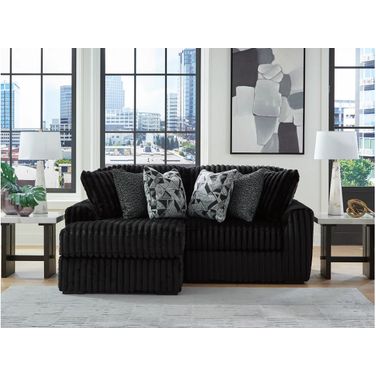 Midnight-Madness 2-Piece LAF Sectional with Chaise In Onyx