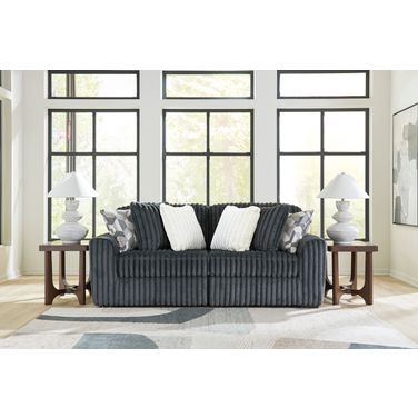 Midnight Madness 2-Piece Sectional Loveseat In Gunmetal