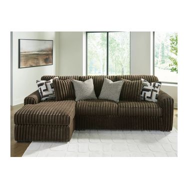 Midnight-Madness 2-Piece Sectional Sofa with LAF Chaise In Chocolate