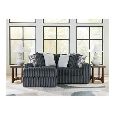 Midnight-Madness 2-Piece Sectional with LAF Chaise In Gunmetal