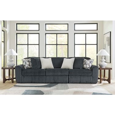 Midnight Madness 3-Piece Sectional Sofa In Gunmetal