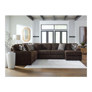 Midnight-Madness 4-Piece Sectional with RAF Corner Chaise In