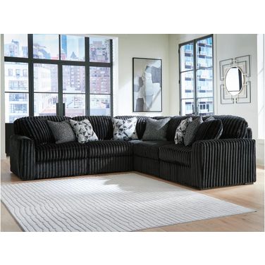 Midnight-Madness 5-Piece Sectional In Onyx