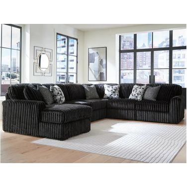 Midnight-Madness 6-Piece LAF Sectional with Chaise In Onyx