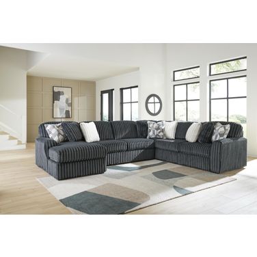 Midnight-Madness 6-Piece Sectional with LAF Chaise In Gunmetal
