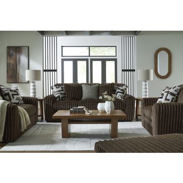 Midnight-Madness Living Room Set In Chocolate