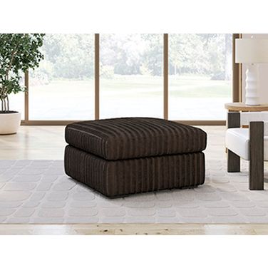Midnight-Madness Oversized Accent Ottoman In Chocolate