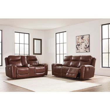 Mighty Moves Power Reclining Living Room Set In Mahogany