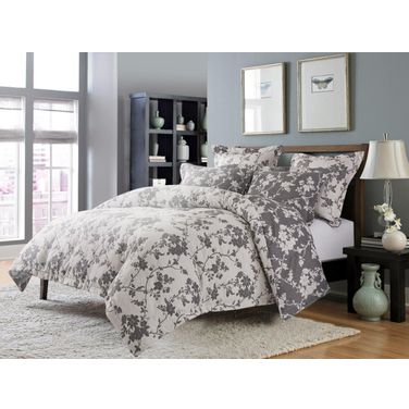 Mika 5 Piece Queen Duvet Set In Dove