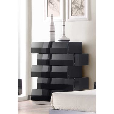 Milan Black Lacquer Chest