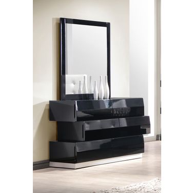large black dresser mirror Coaster Furniture 223044 Valencia Dresser Mirror Black
