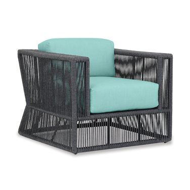 Milano Club Chair in Dupione Celeste