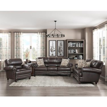 Milford Living Room Set In Brown