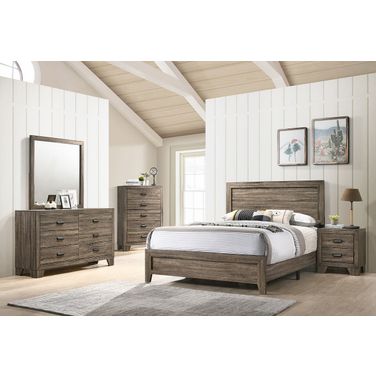 Millie Panel Bedroom Set (Grey)