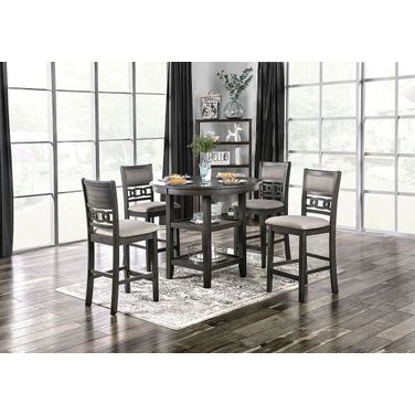 Milly Gray 5 Piece Counter Height Dining Table Set