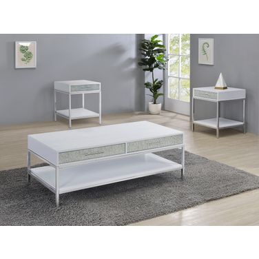 Mirage 3-Piece Occasional Set In White