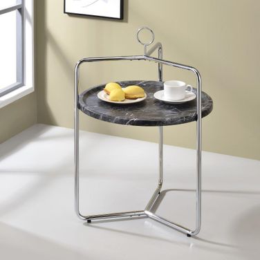 Miro Side Table In Black And Silver