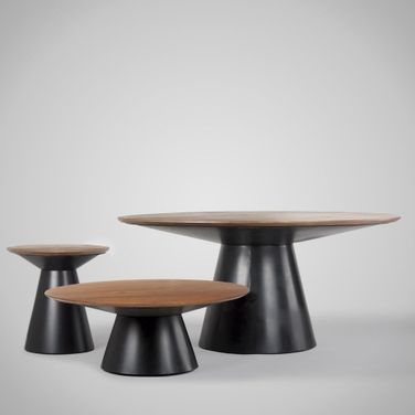 Mitchell Occasional Table Set In Black and Brown