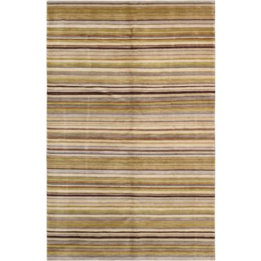 Modern Collection Hand-Knotted Lamb's Wool Area Rug- 5' 0" x 7' 11" In Multi