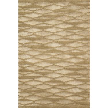 Modern Collection Hand-Knotted Silk and Wool Area Rug- 8' 1" x 9' 11" In Beige