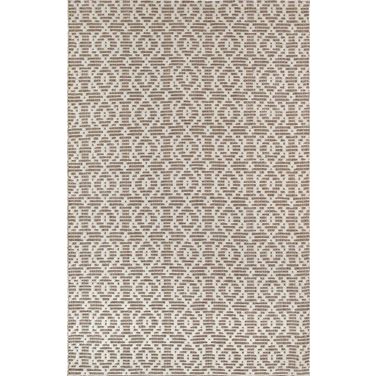 Modern Collection Hand-Loomed Jute Area Rug- 5' x 8' In Camel
