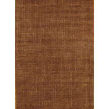 Modern Collection Hand-Loomed Lamb's Wool Area Rug- 5' 7" x 8' 8" In Brown