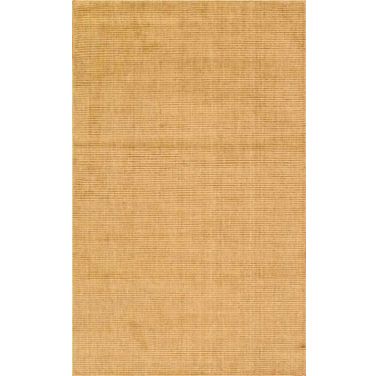 Modern Collection Hand-Loomed Lamb's Wool Area Rug- 5' x 7'11" In Beige