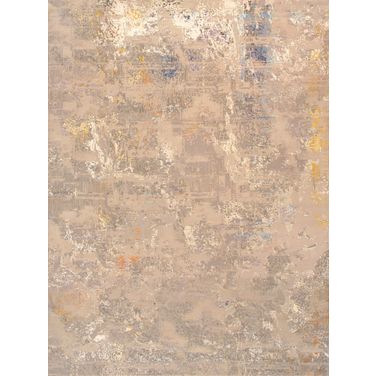 Modern Collection Hand-Tufted Silk and Wool Area Rug- 9' 2" x 12' 3" In Beige and Grey