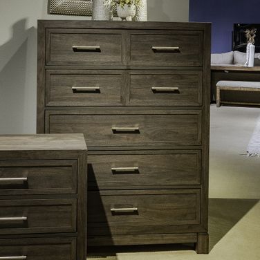 Modern Edge 5 Drawer Chest In Brown