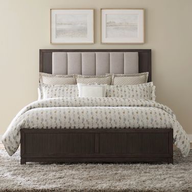 Modern Edge Queen Upholstered Bed In Caffe