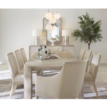 Modern Mood Leg Dining Room Set with 1-24 Inch Leaf Dining Table In Light Wood