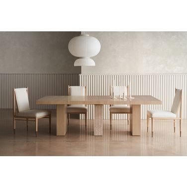 Modern Principles Unity Light Dining Set In Oak